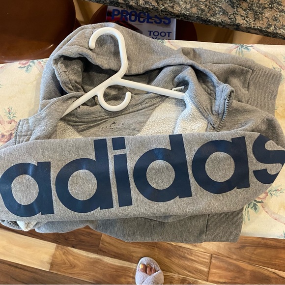 Adidas Men’s Zip Up Hoodie Size M Gray - Picture 5 of 5
